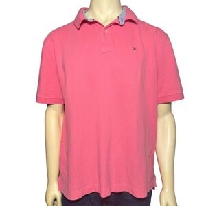 Tommy Hilfiger Mens Pink Classic Fit Short Sleeve Polo Shirt 085 78B8834‎